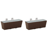 Railing 2 pcs 50 x 17 x 17 cm Metal 42026966
