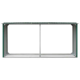 Garden Log Storage Shed Galvanised Steel 330x92x153 cm Green 47086