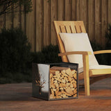 Firewood Rack 40x40x40 cm Stainless Steel 864247