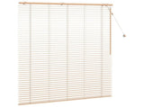 Venetian Blind Oak Look 140 x 160 cm 35 mm Solid Paulownia Wood 42015349