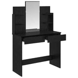 Dressing Table with Mirror Black Oak 96 x 39 x 142 cm 872031