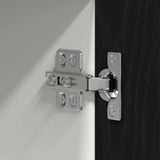 Hanging Cabinet with Door Black Oak and White 50 x 31 x 100 cm 884347