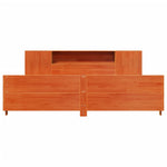 Bed Frame without Mattress Wax Brown 200x200 cm Solid Wood Pine 3323640