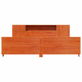 Bed Frame without Mattress Wax Brown 200x200 cm Solid Wood Pine 3323640