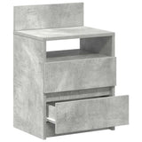 Bedside Cabinets 2 pcs with 2 Drawers Concrete Grey 40x33x60 cm 858567