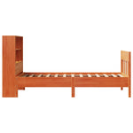 ZNTS Bed Frame without Mattress Wax Brown 90x200 cm Solid Wood Pine 3323232