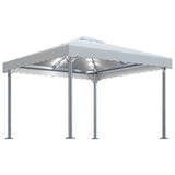 Gazebo with LED String Lights 300x300 cm Cream Aluminium 3070342