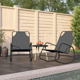 Sun Lounger Set of 2 Grey Powder-coated steel, textilene Standard 318141