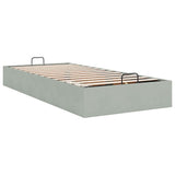 Ottoman Bed Frame No Mattress Light Grey Single Velvet 3310997