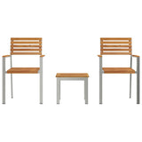 Garden Dining Set 3 pcs Brown 3334845
