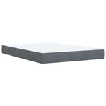 Box Spring Bed with Mattress Dark Grey 140x190 cm Velvet 3290901