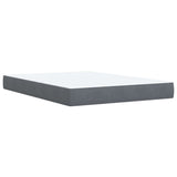 Box Spring Bed with Mattress Dark Grey 140x190 cm Velvet 3290901