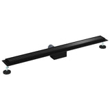 2 in 1 Shower Drain Black 90 cm Stainless Steel 304 42015947
