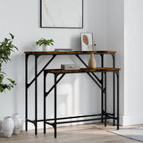 ZNTS Console Tables 2 pcs Smoked Oak Engineered Wood 834142