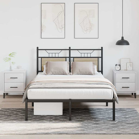 Bed Frame without Mattress Sonoma Oak 120x200 cm Engineered Wood 4106790