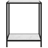 322829 Console Table White 60x35x75 cm Tempered Glass