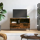 TV Cabinet Smoked Oak 80x36x50 cm Engineered Wood 828993