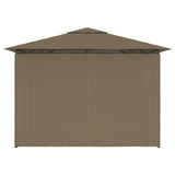 Garden Marquee with Curtains 4x3 m Taupe 180 g/m 312232