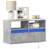 TV Wall Cabinet with LED Lights Concrete Grey 80x31x45 cm 852330