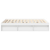 Bed Frame without Mattress White 135x190 cm Double Double 3203908