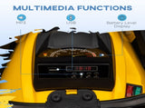 12V Quad Bike ATV with LED Lights, Music, Backrest, Forward, Backward, Yellow T3398P422363