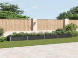 Garden Raised Bed Galvanised Steel 600x80x45 cm Anthracite 47075