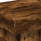 Coffee Table with LED Lights Smoked Oak 50x50x40 cm 839844