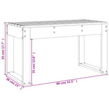Garden Bench Grey Solid Pine Wood 80 cm x 38 cm x 45 cm Durable 825088