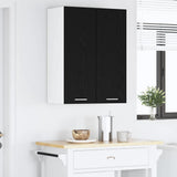 Hanging Cabinet Black Oak and White 30 x 31 x 80 cm 884244