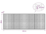 Gabion with 3.5 mm Wire and 5x2.5 cm Mesh 400x20x200 cm 3461714