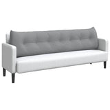 Back Pillow Light Grey 200 x 24 x 50 cm Fabric 42014586