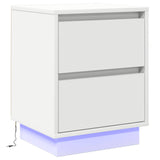 Bedside Cabinet White 39 x 34.5 x 50 cm Engineered wood 869610