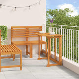 Garden Bistro Set 3 pcs Brown Solid Acacia Wood 3328695