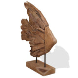 ZNTS Fish Sculpture Teak 40x12x57 cm 244565