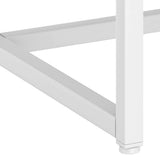 335893 Console Table White 106x35x75 cm Steel