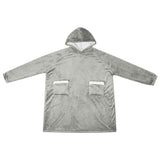 Blanket Hoodie Grey L Fleece and Flannel 42017194