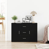 Sideboard Black Oak 91x29.5x65 cm Engineered Wood 862477