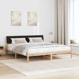 Bed frame Brown and black 180 x 200 cm Solid pine wood 3394355