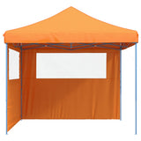 Foldable Party Tent Pop-Up with 2 Sidewalls Orange 4004922