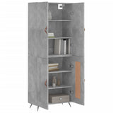 Highboard Concrete Grey 69,5x34x180 cm Engineered Wood 3195767