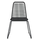 Garden Dining Set Black 3099094