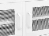 TV Cabinet White 105x35x50 cm Steel 336242