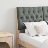 Upholstered Headboard Dark Grey 120 cm Solid Pine Wood 879350