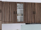 Wall Glass Cabinet LUCCA Brown Oak 40 x 31 x 100 cm 885102