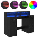 Desk with Drawer Black oak 120 x 55 x 91 cm Engineered wood 3365609