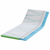 Mattress Topper White and Green 70 x 200 x 6 cm Jaquard Fabric 4106143