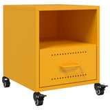 Bedside Cabinets 2 pcs Mustard Yellow 36x39x43.5 cm Steel 846711