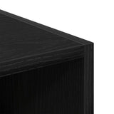 Wardrobe with Shelf Black Oak 30 x 50 x 200 cm Engineered Wood 3345117