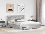 Bed Frame with Drawer with Headboard Manual Engineered Wood 3410321