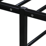 Bed Frame without Mattress Black Metal 160x200 cm 324789